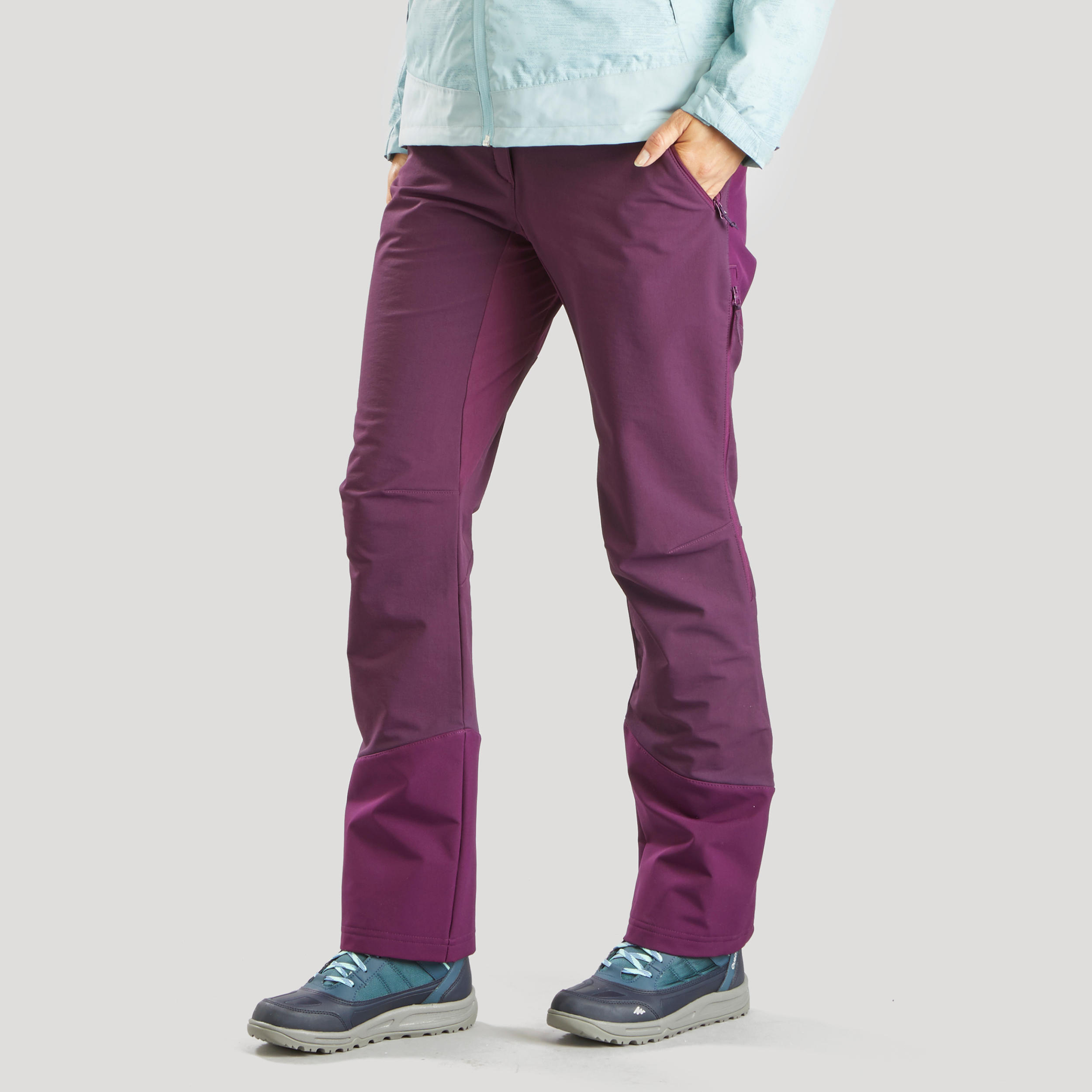 Women’s warm hiking trousers SH520 X-Warm - purple 4/13