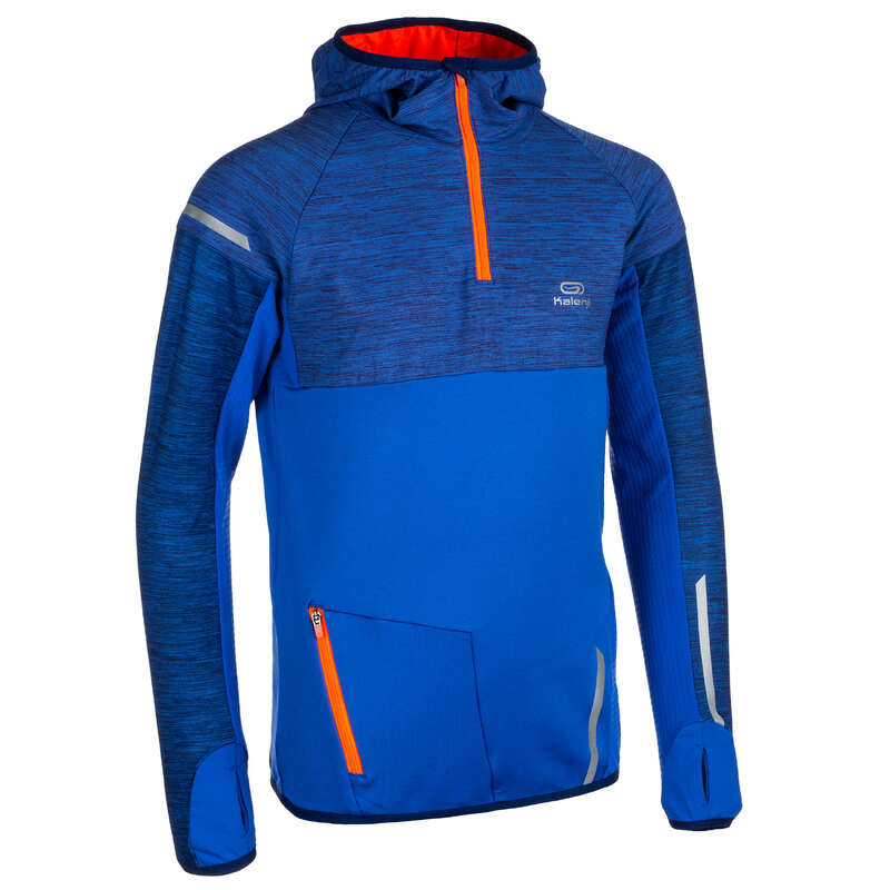 KIDS ATHLETICS CLOTHES ACCESS - Kids' Warm LSJ Kiprun - Blue KALENJI