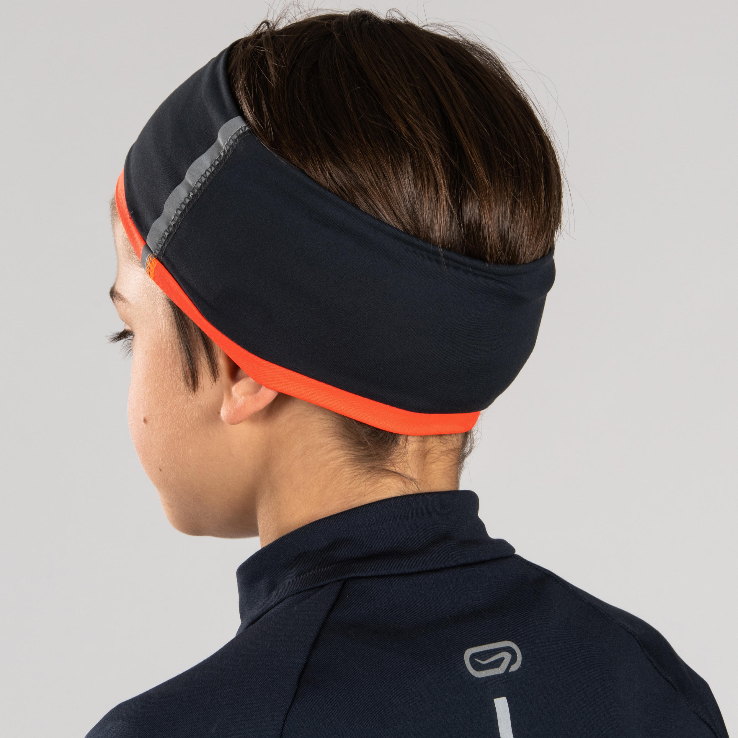 Kids' Athletics Reversible Headband - Grey Orange 8/8