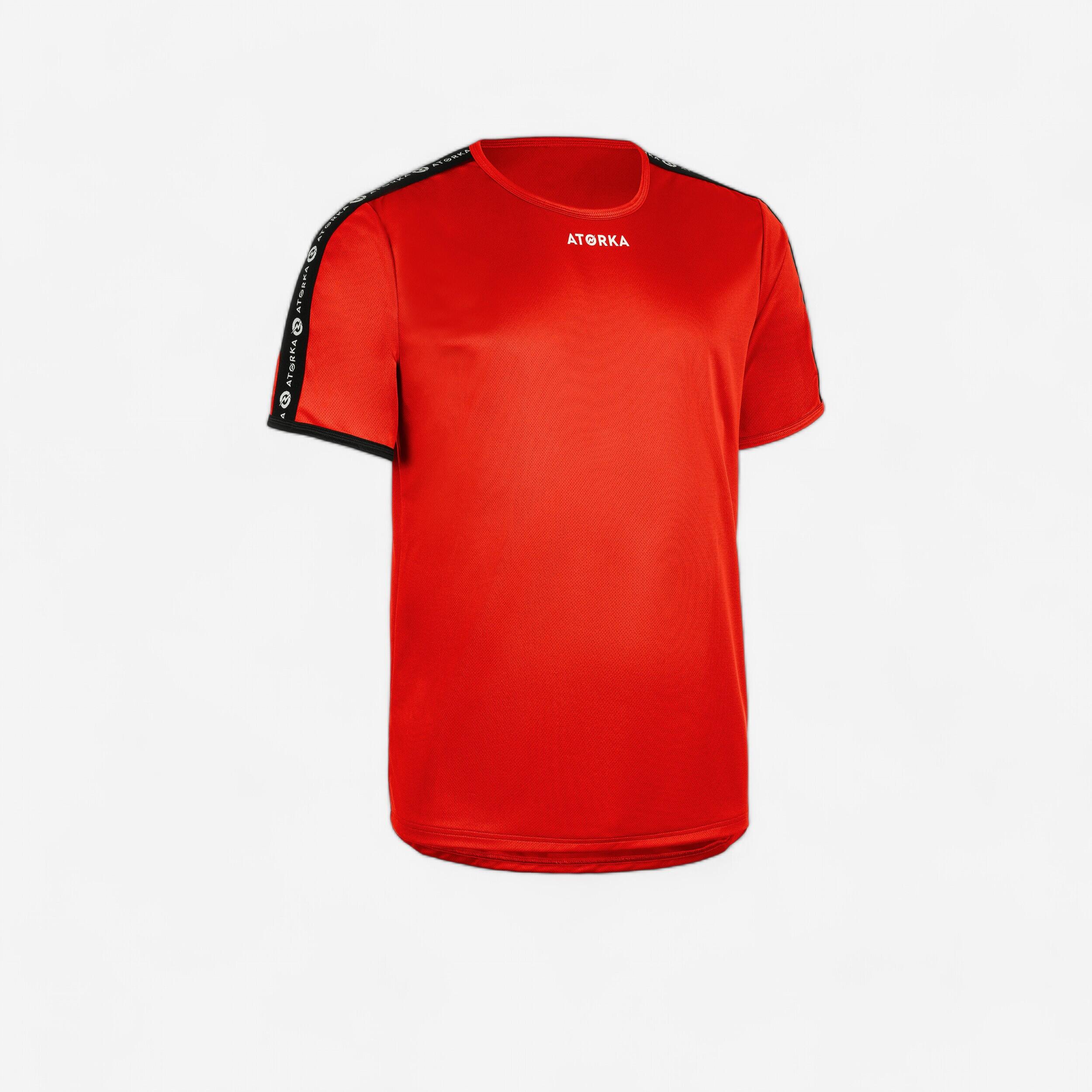 Maglia da pallamano a maniche corte da uomo H100C rosso