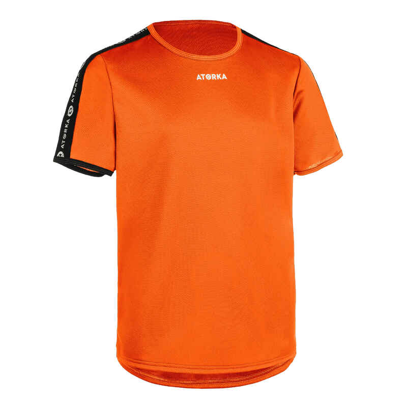 Handballtrikot H100 kurzarm Kinder orange