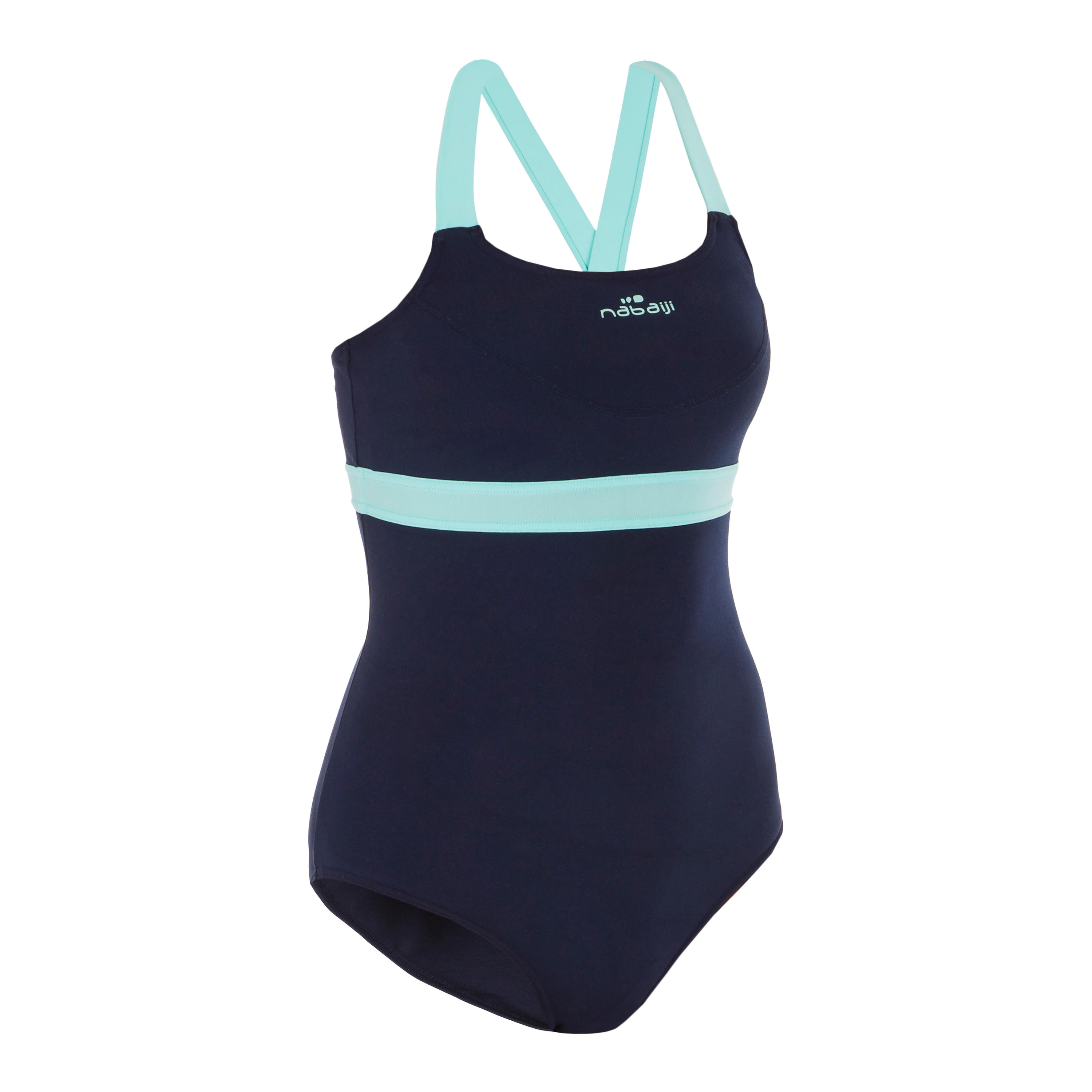Women's Aquafitness One-Piece Swimsuit Anna - Blue Green 11/17