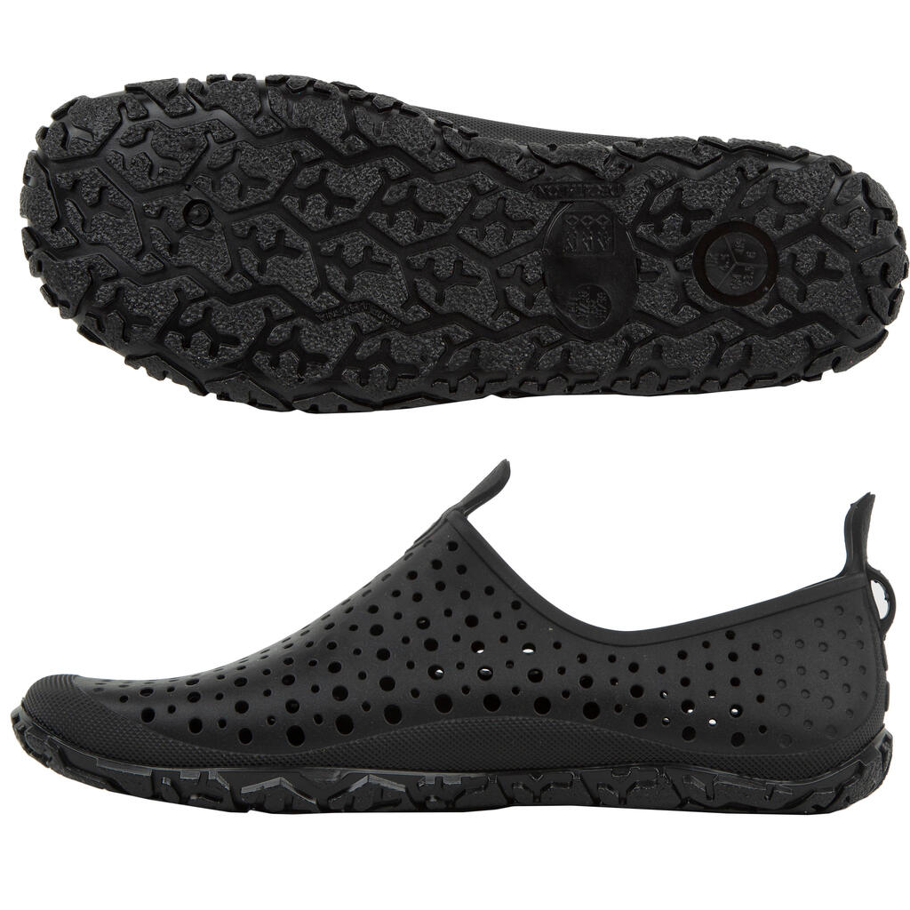 Zapatos acuáticos para piscina y aquagym Nabaiji negro