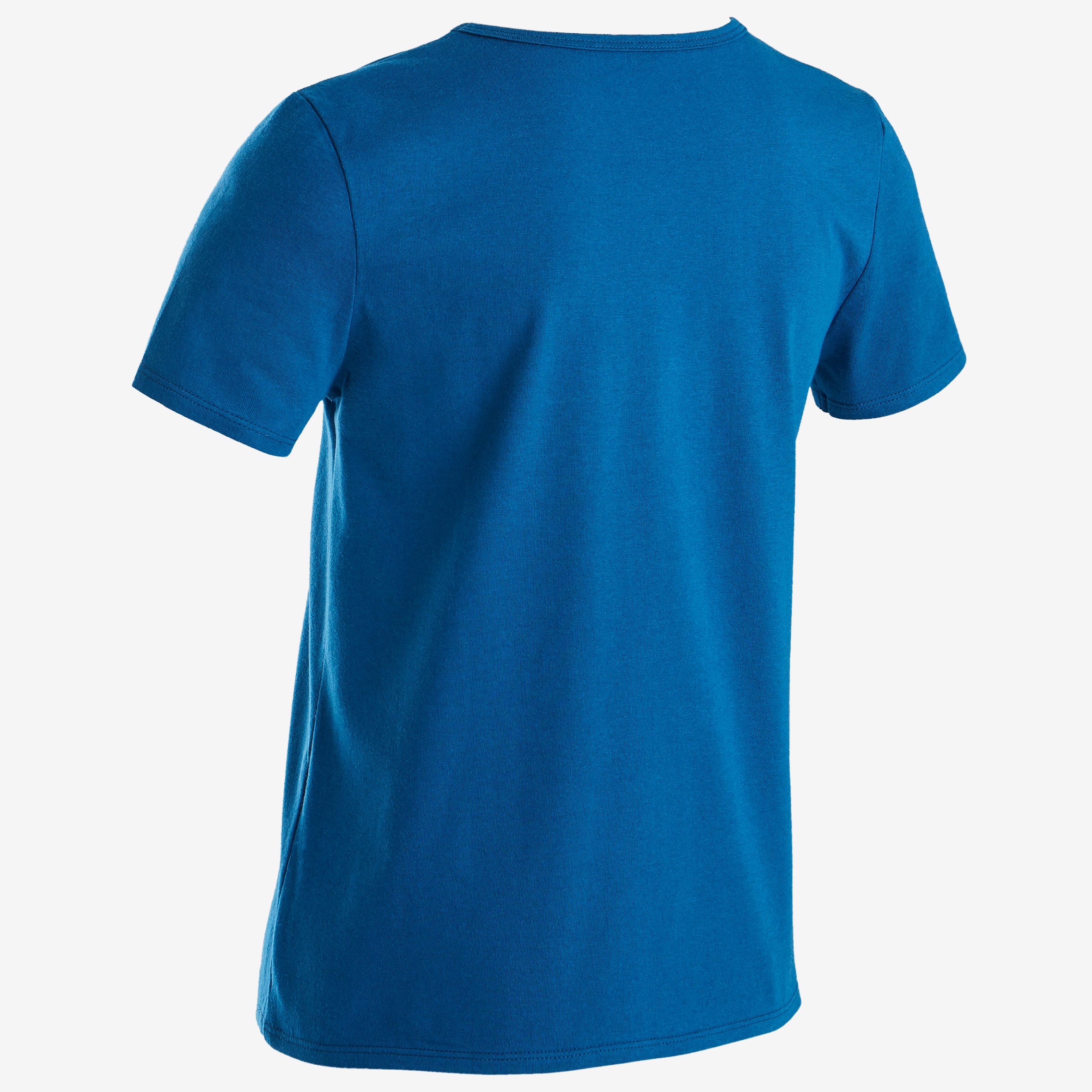 100 Boys' Short-Sleeved Gym T-Shirt - Blue/White Print 3/3