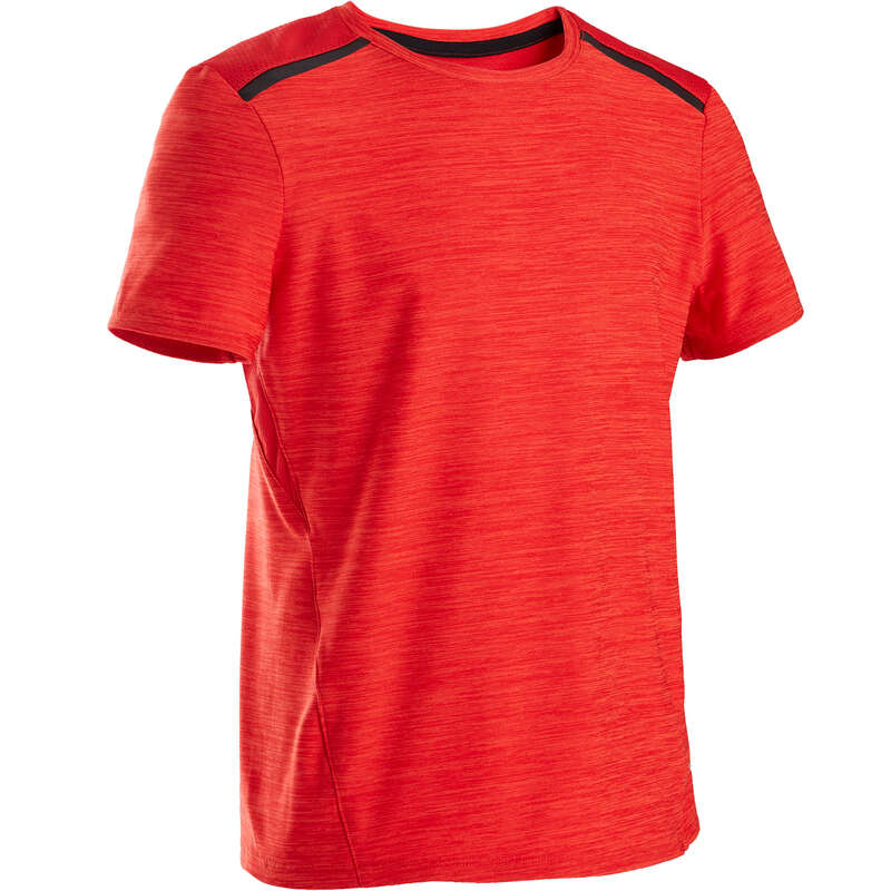 BOY EDUCATIONAL GYM APPAREL Fitness and Gym - S500 Boys' Gym T-Shirt - Red DOMYOS - Gym Activewear