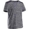 S500 Boys' Breathable Synthetic Short-Sleeved Gym T-Shirt - Grey