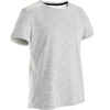 500 Boys' Breathable Cotton Short-Sleeved Gym T-Shirt - Beige