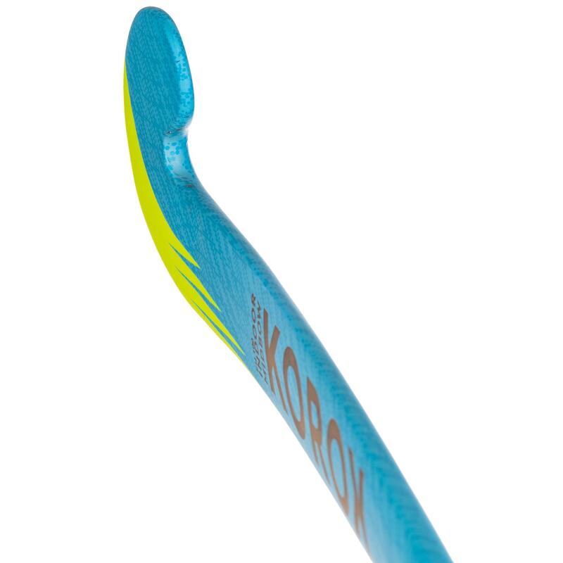 Stick de hockey indoor enfant débutant bois FH100 bleu ciel