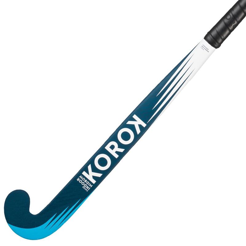Zaalhockeystick voor gevorderde volwassenen 100% glasvezel Mid Bow FH150 blauw
