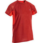 Domyos Ademend gym T-shirt met korte mouwen jongens S900 rood