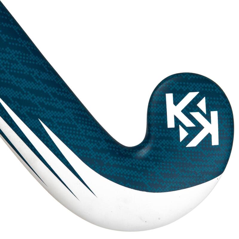 Stick de hockey indoor enfant/adolescent 100% fibre de verre mid bow FH500 bleu