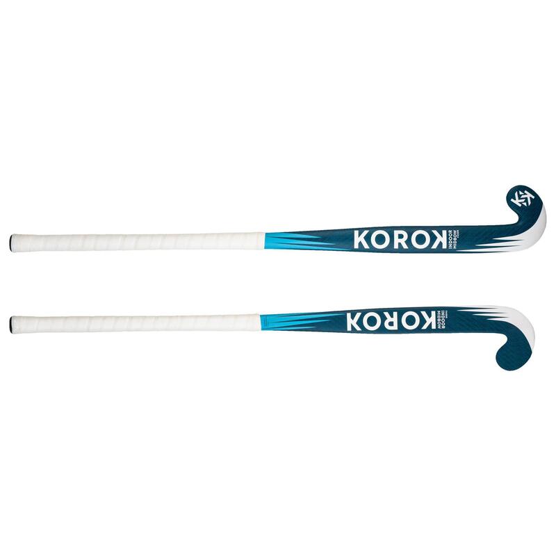 Stick de hockey indoor enfant/adolescent 100% fibre de verre mid bow FH500 bleu