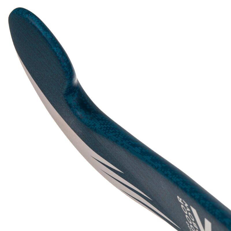Stick de hockey indoor enfant/adolescent 100% fibre de verre mid bow FH500 bleu