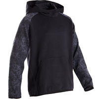 Sweat capuche chaud 100 garçon GYM ENFANT noir imprimé