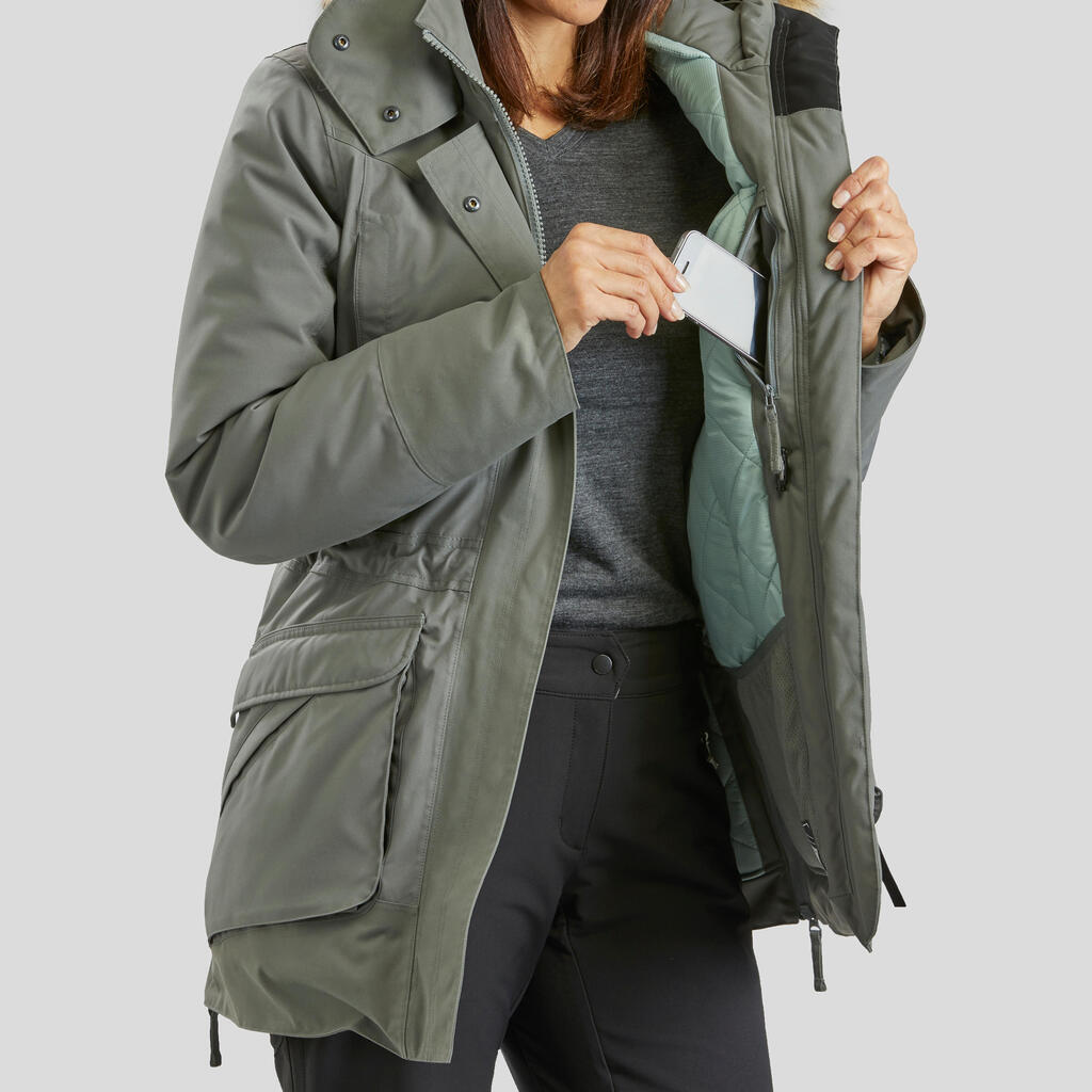 Parka Damen bis -20 °C wasserdicht Winterwandern - SH900