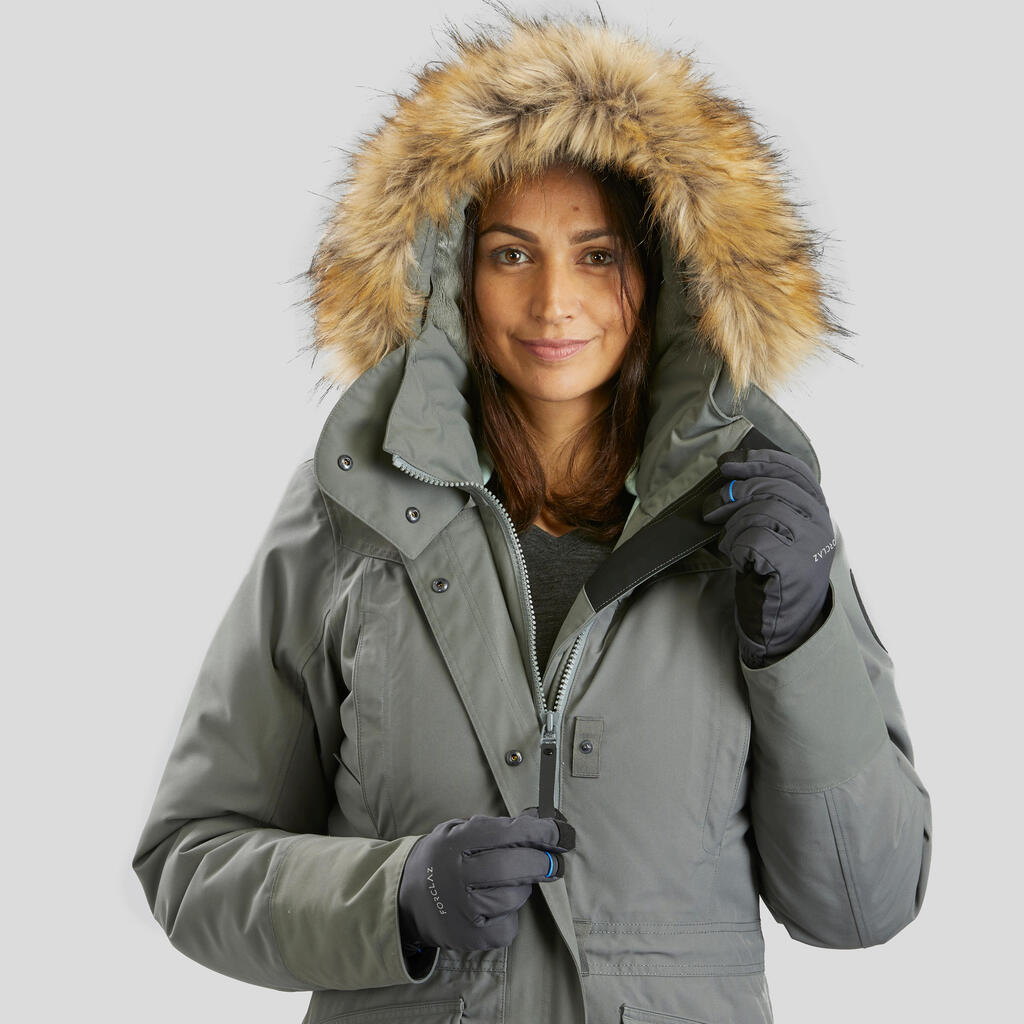 Women's Hiking Warm Waterproof Parka SH500 U-Warm