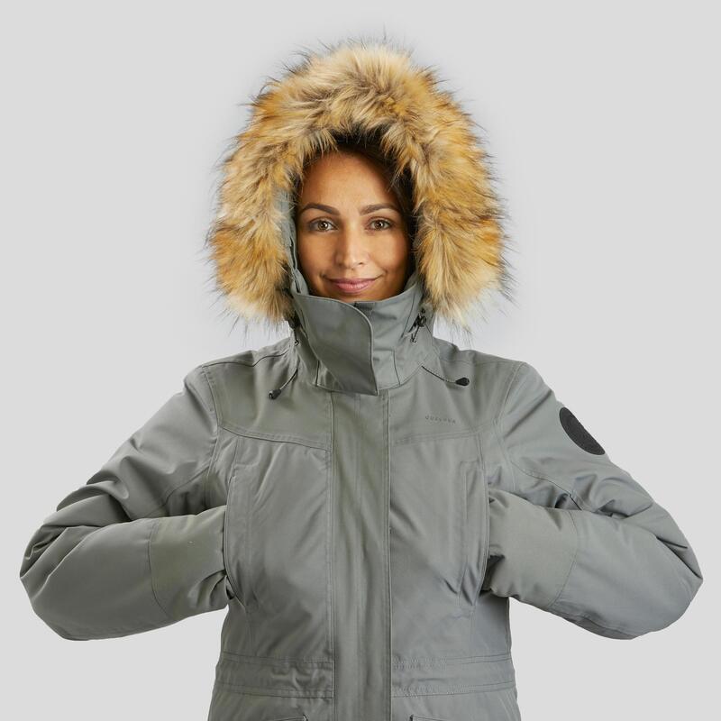 Winterjacke Parka Winterwandern SH500 U-Warm -20 °C wasserdicht Damen 