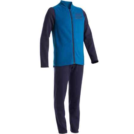 Survêtement chaud 100 garçon GYM ENFANT bleu/marine Warmy Zip