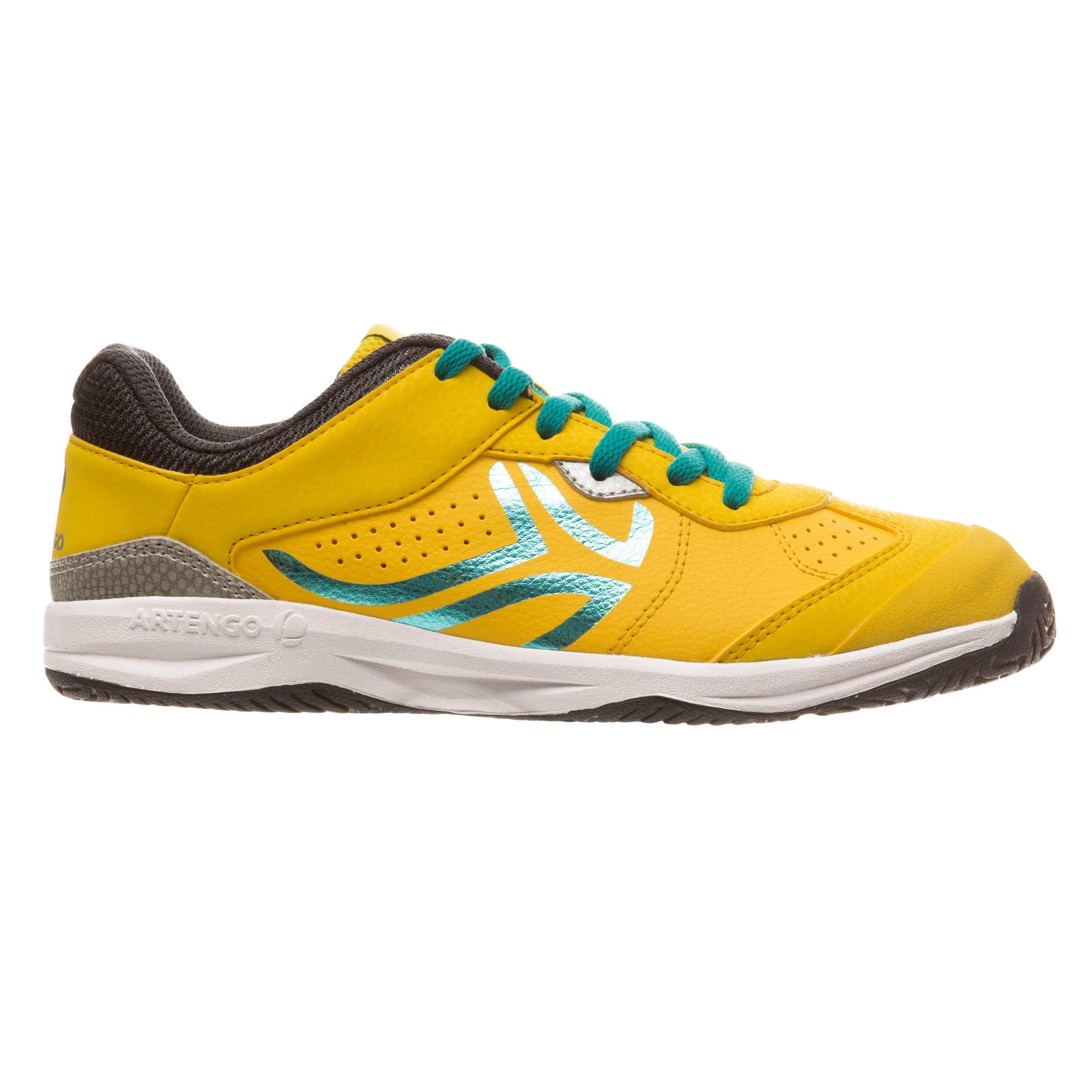 ARTENGO TS760 Kids' Lace-Up Tennis Shoes - Yellow