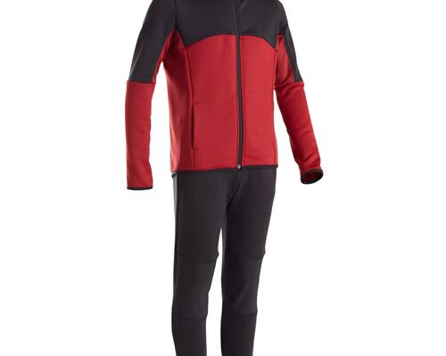 DOMYOS S500 Boys' Gym Tracksuit - Red AW19