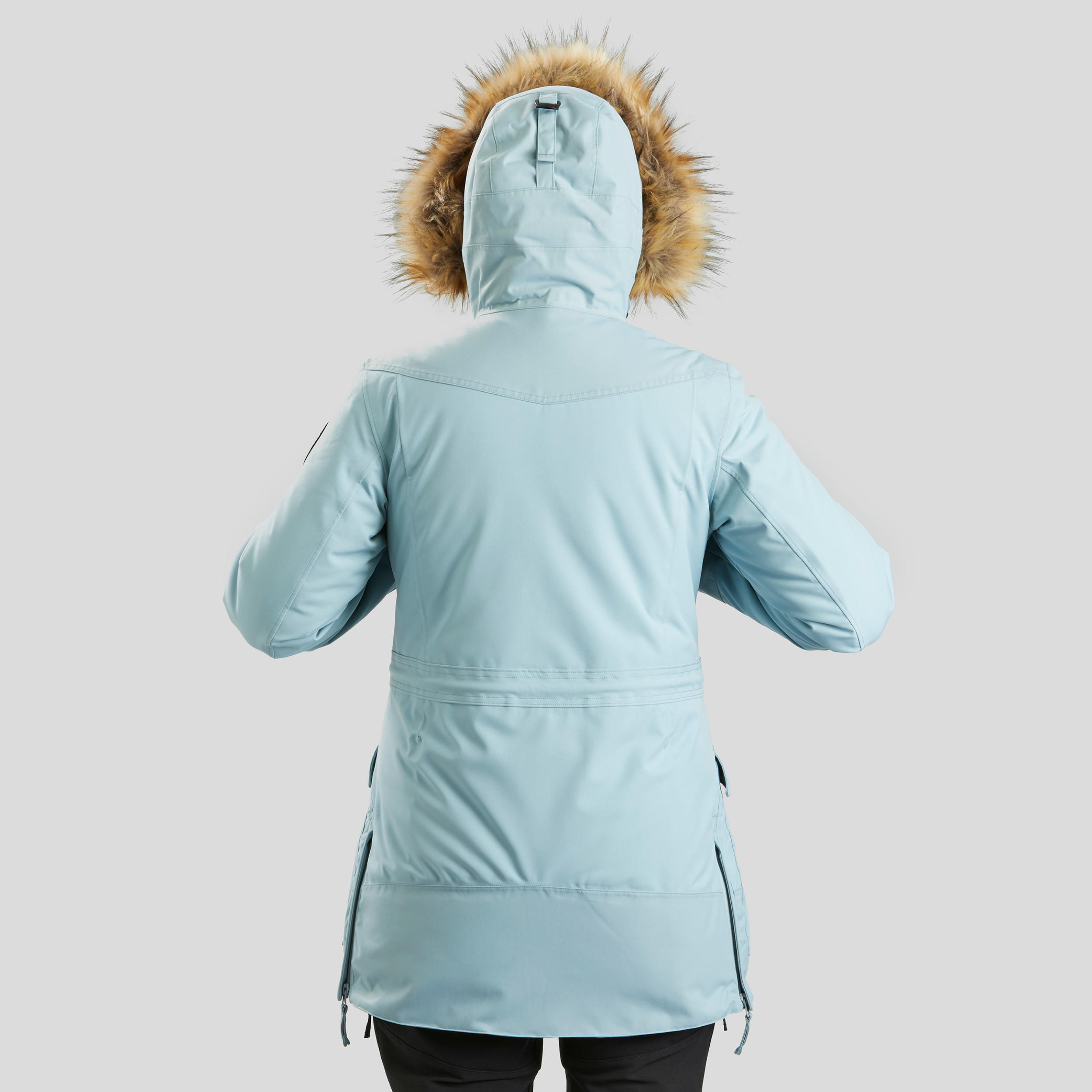 Women's winter waterproof hiking parka - SH500 ULTRA-WARM 3/16