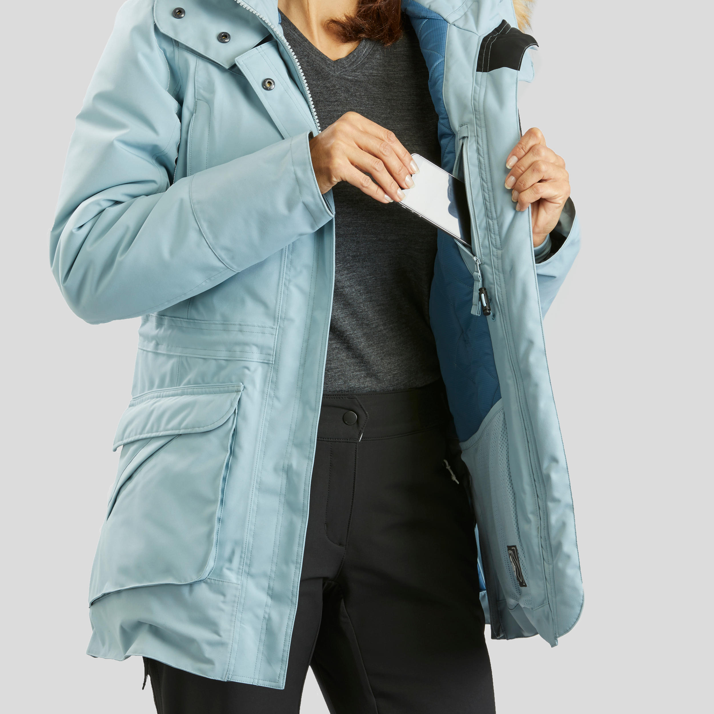 Second Life - Women's winter waterproof hiking parka - SH500 ULTRA-WARM - FAIR 8/15