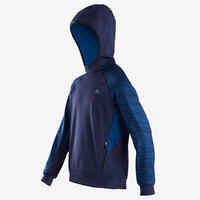S500 Boys' Warm Breathable Synthetic Hoodie - Blue