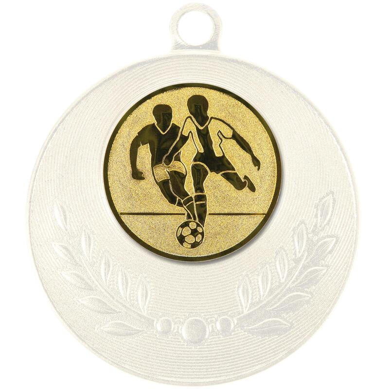 Médaille d'argent 5cm - Médaille de concours de Football, En or