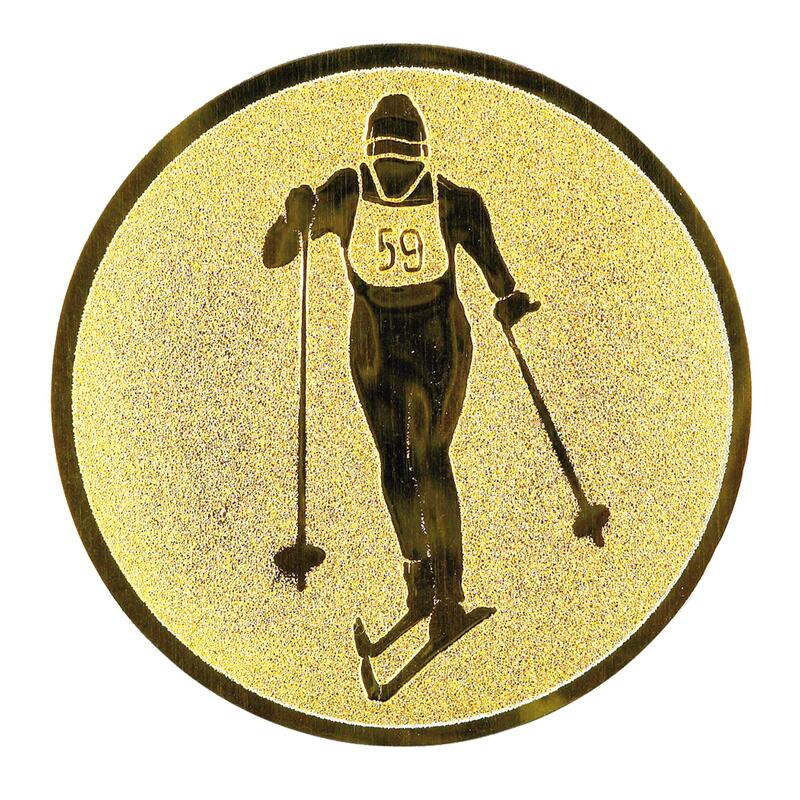 Pastille adhésive "Ski de fond" pour récompenses sportives