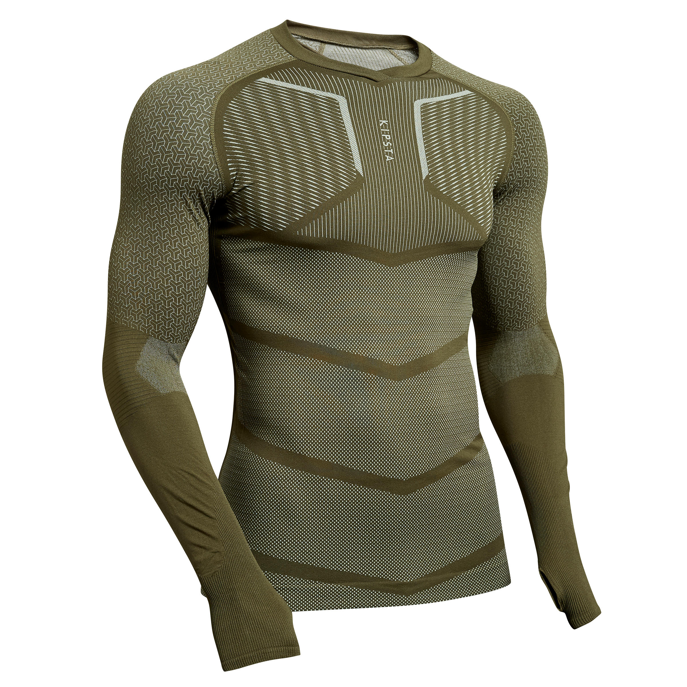 Camiseta Térmica Kipsta Keepdry 500 adulto amarillo Kipsta Decathlon