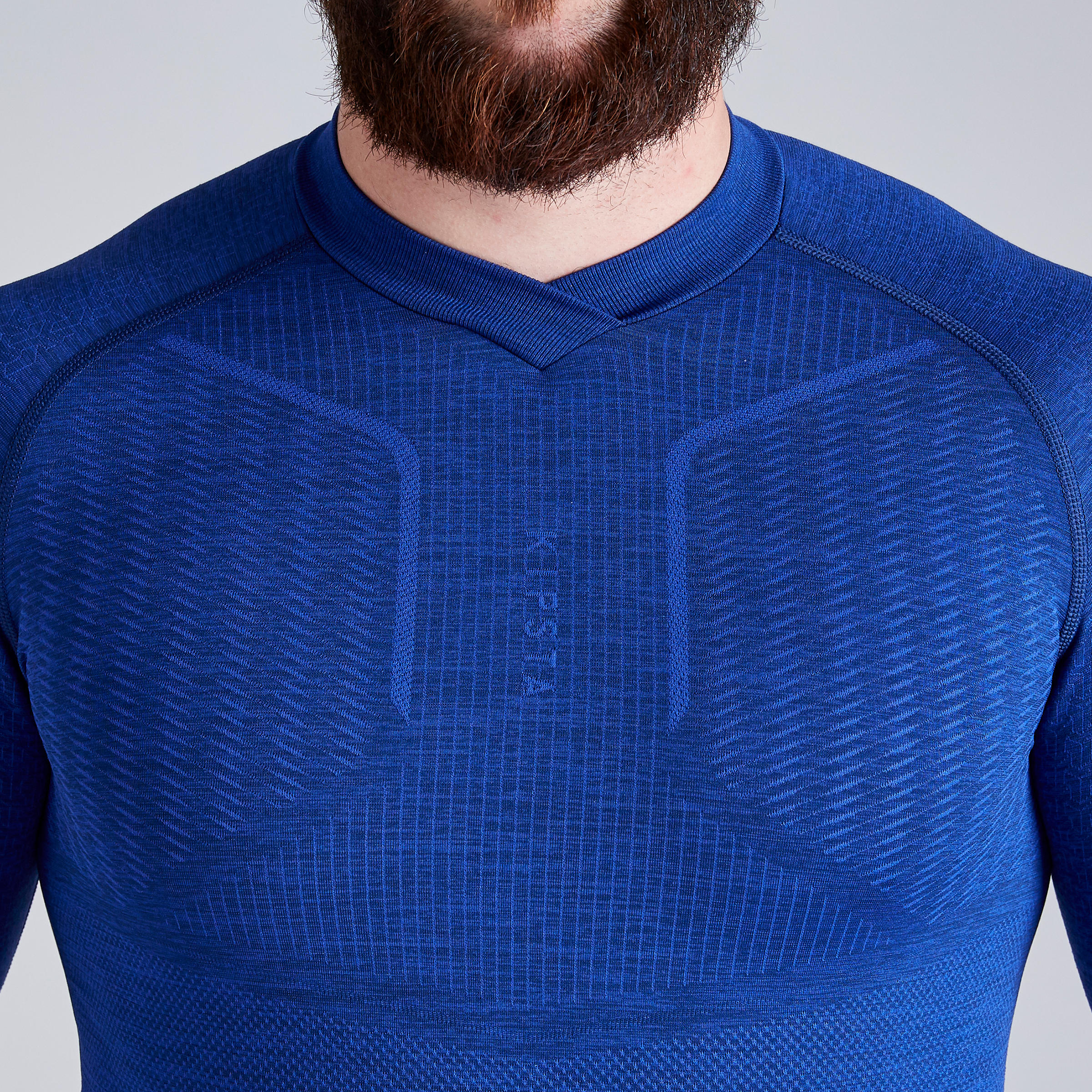 Adult Thermal Base Layer Top Keepdry 500 - Mottled Blue 10/10