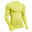 Thermoshirt Keepdry 500 lange mouw unisex geel