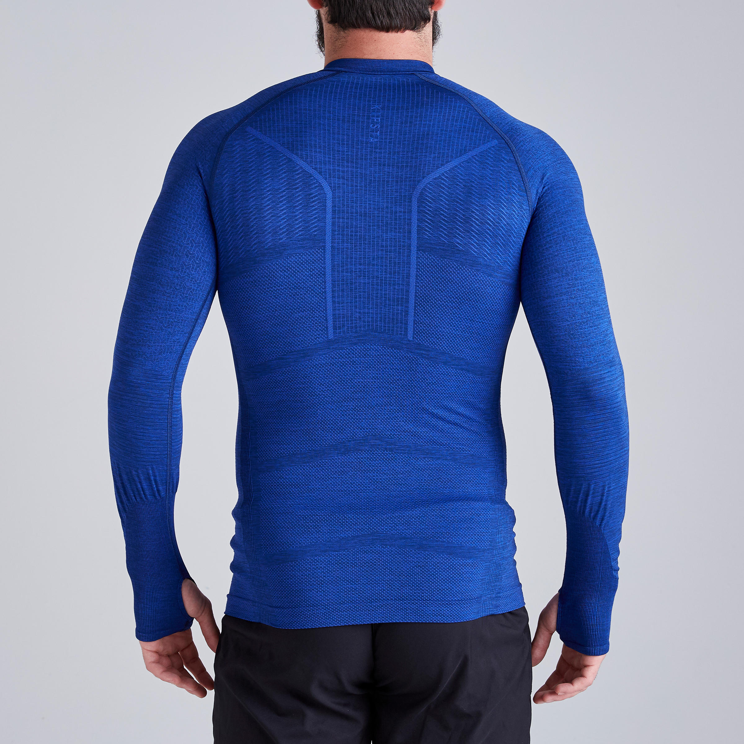Adult Thermal Base Layer Top Keepdry 500 - Mottled Blue 4/10