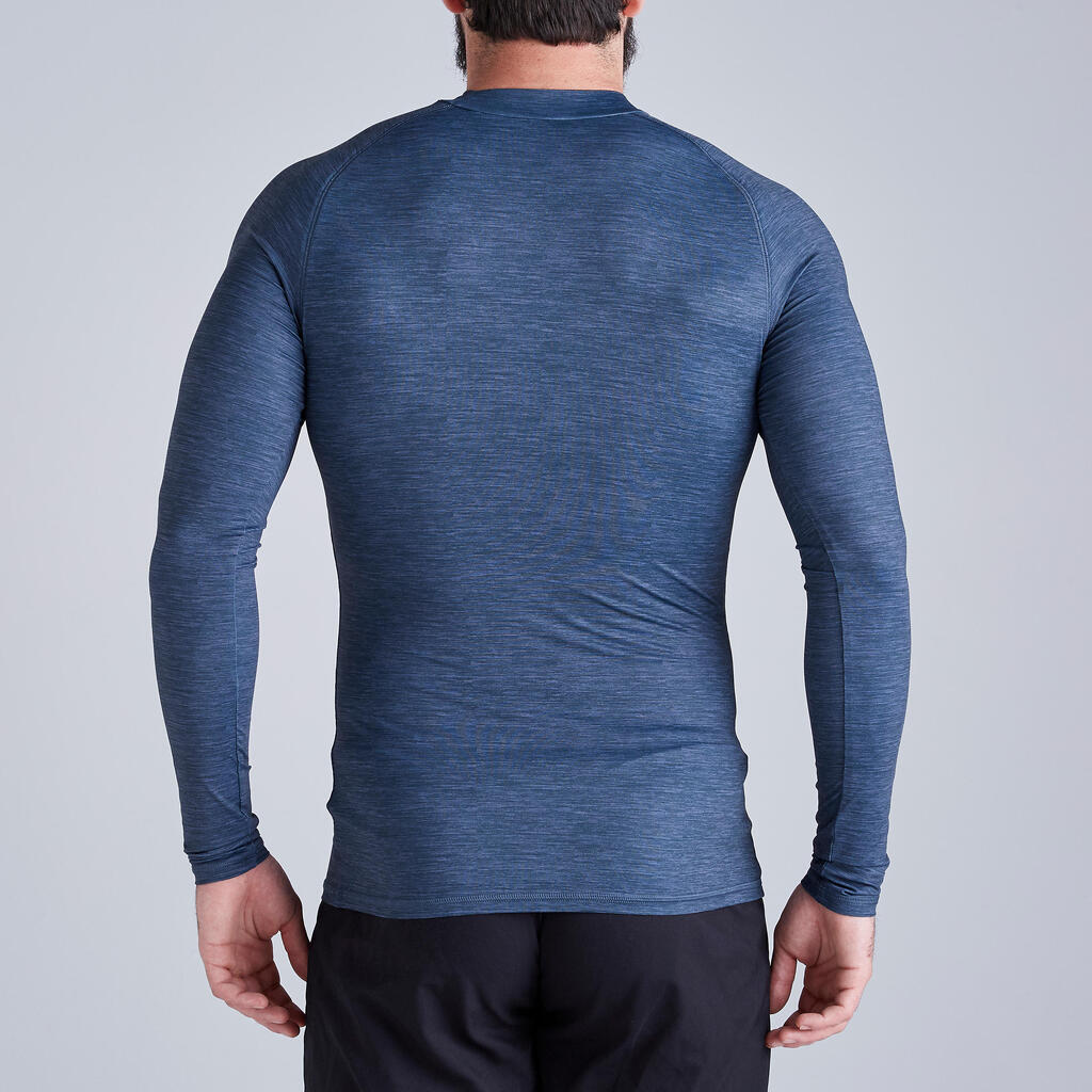 Adult Long-Sleeved Football Base Layer Top Keepdry 100 - Mottled Grey