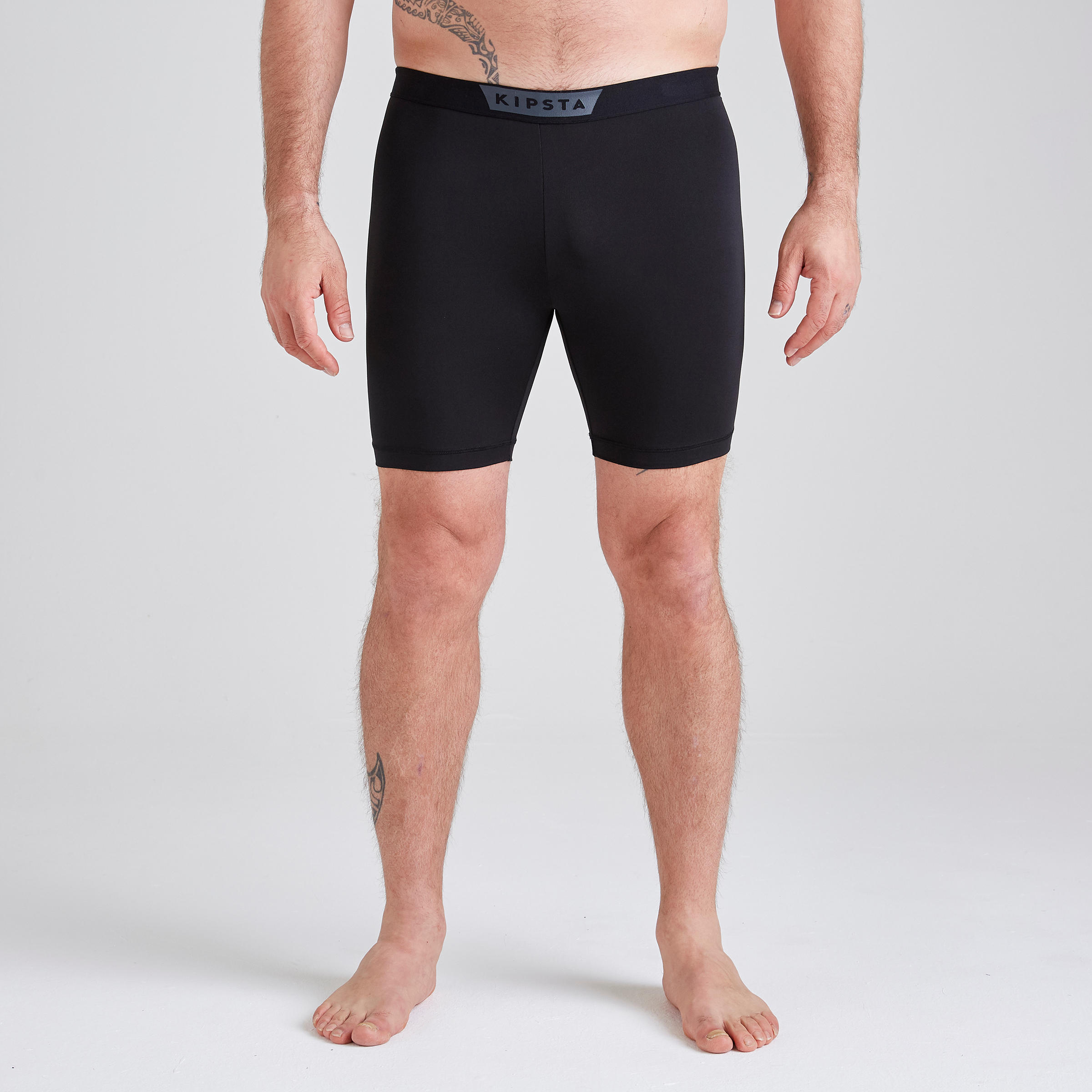 Men's Short-Sleeved Thermal Base Layer Top - Keepdry 500 Black - [EN]  smoked black, [EN] graphite grey - Kipsta - Decathlon