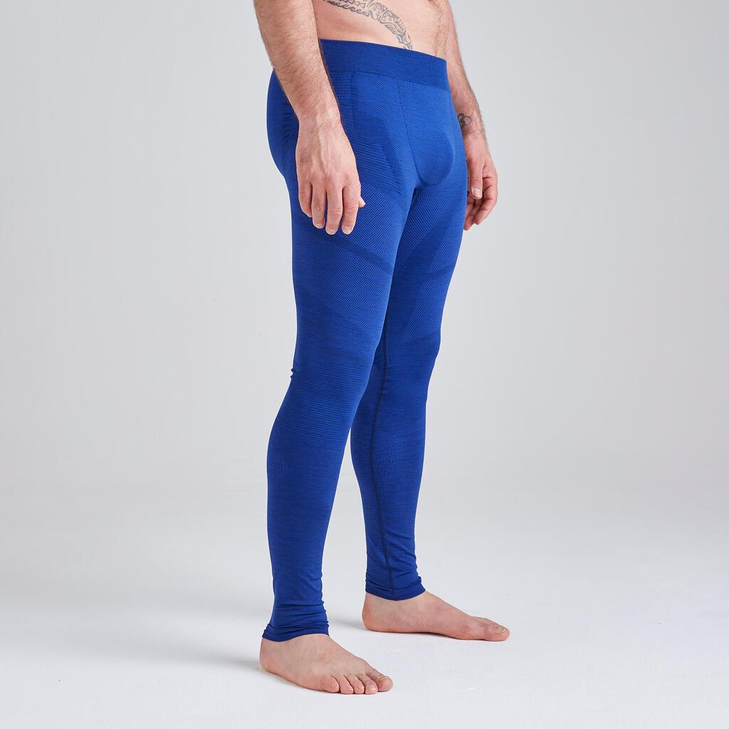 Men's Football Tights Keepdry 500 - Mottled Blue