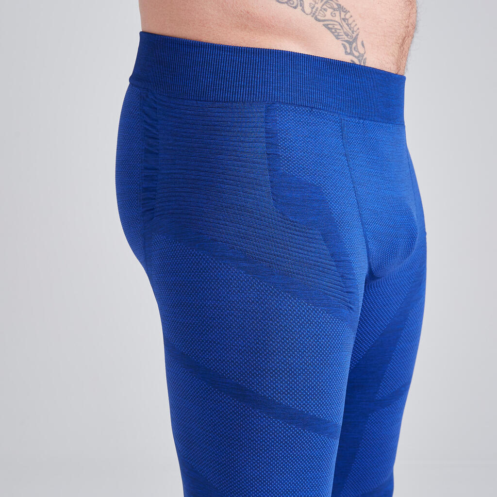 Men's Football Tights Keepdry 500 - Mottled Blue