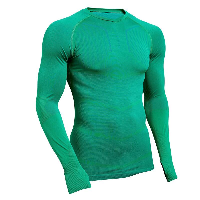 Thermoshirt Keepdry 500 lange mouw unisex groen