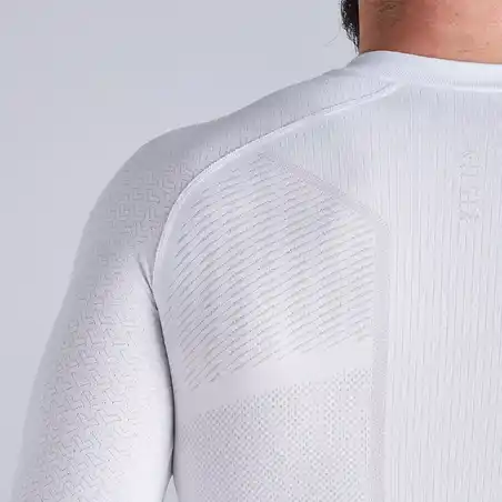 Adult Long-Sleeved Base Layer Keepdry 500 - White
