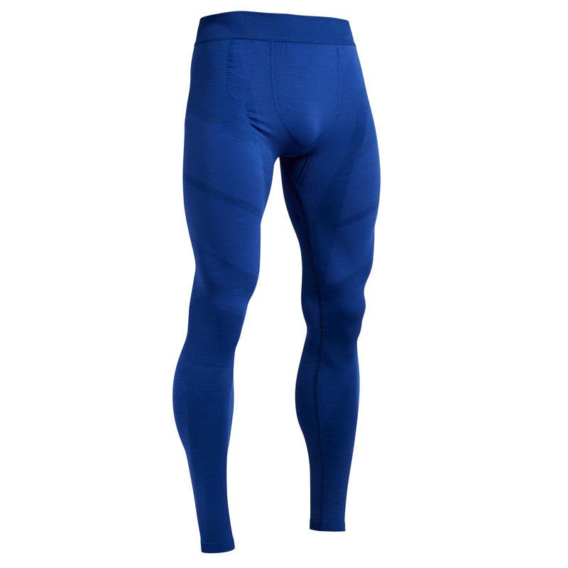 Men's Football Tights Keepdry 500 Mottled Blue Decathlon