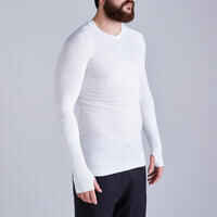 Adult breathable football base layer, white