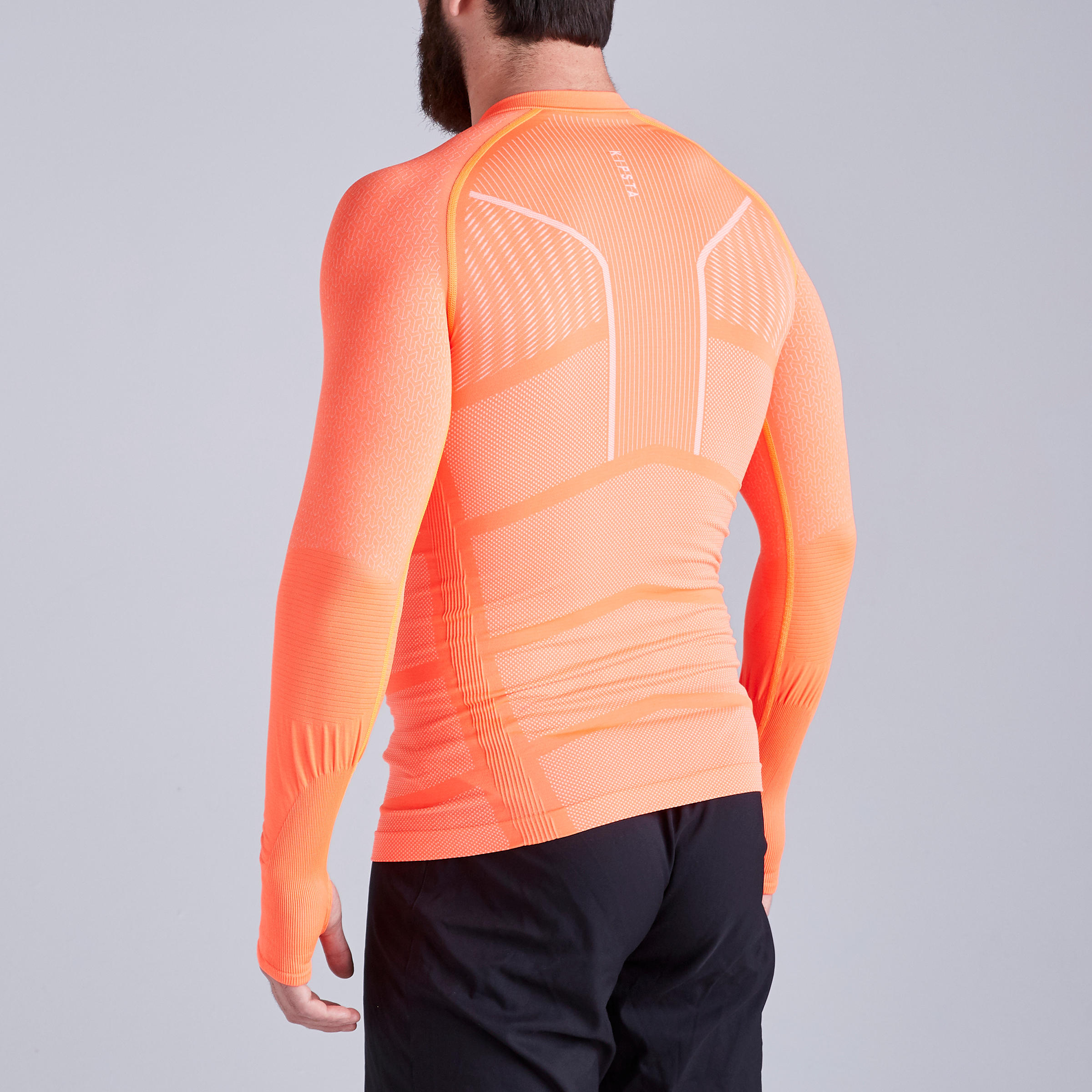 Adult breathable football base layer, orange 6/16