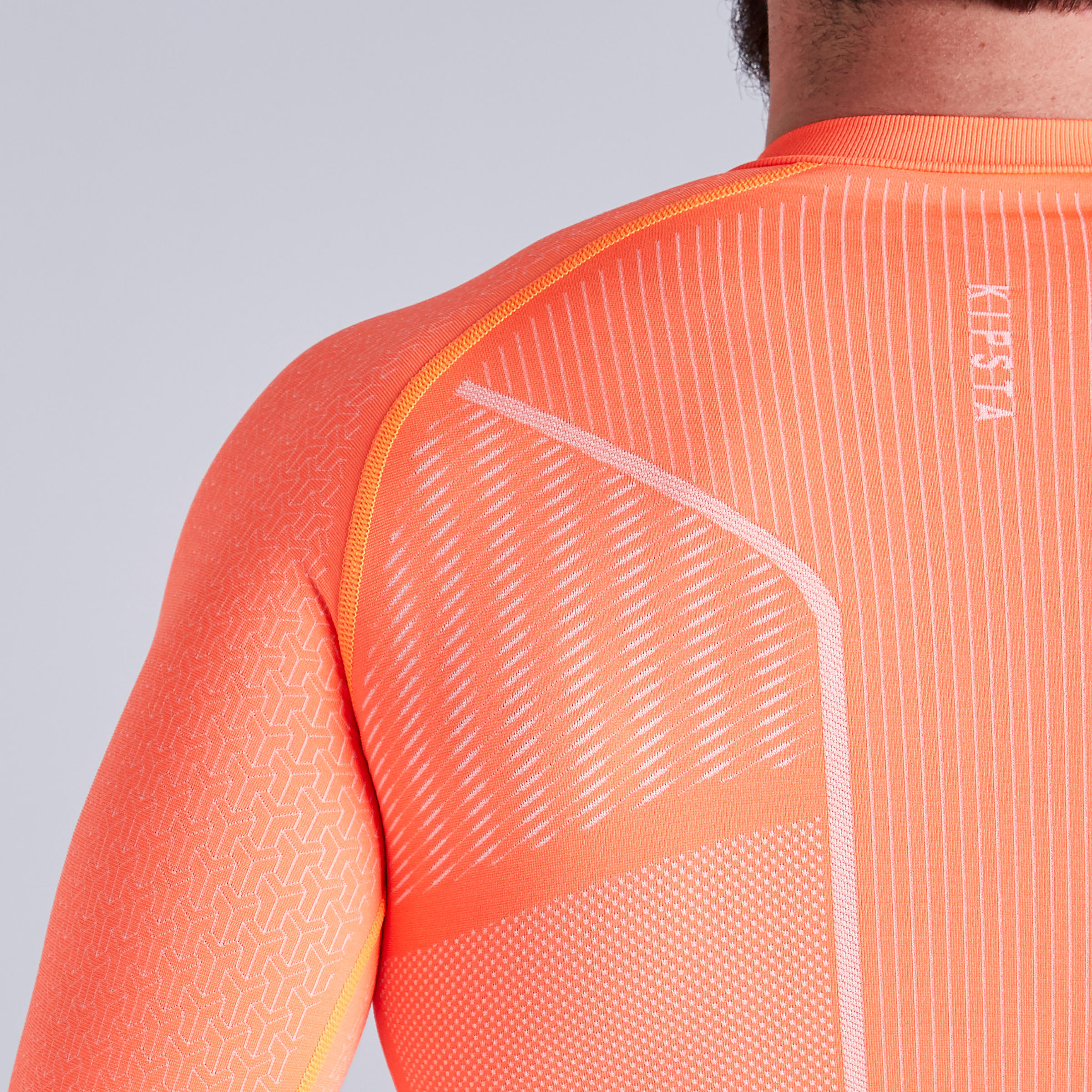 Adult breathable football base layer, orange 8/16