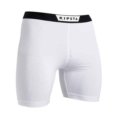Pantaloneta interior térmica de fútbol para adulto Kipsta Keepcomfort blanco