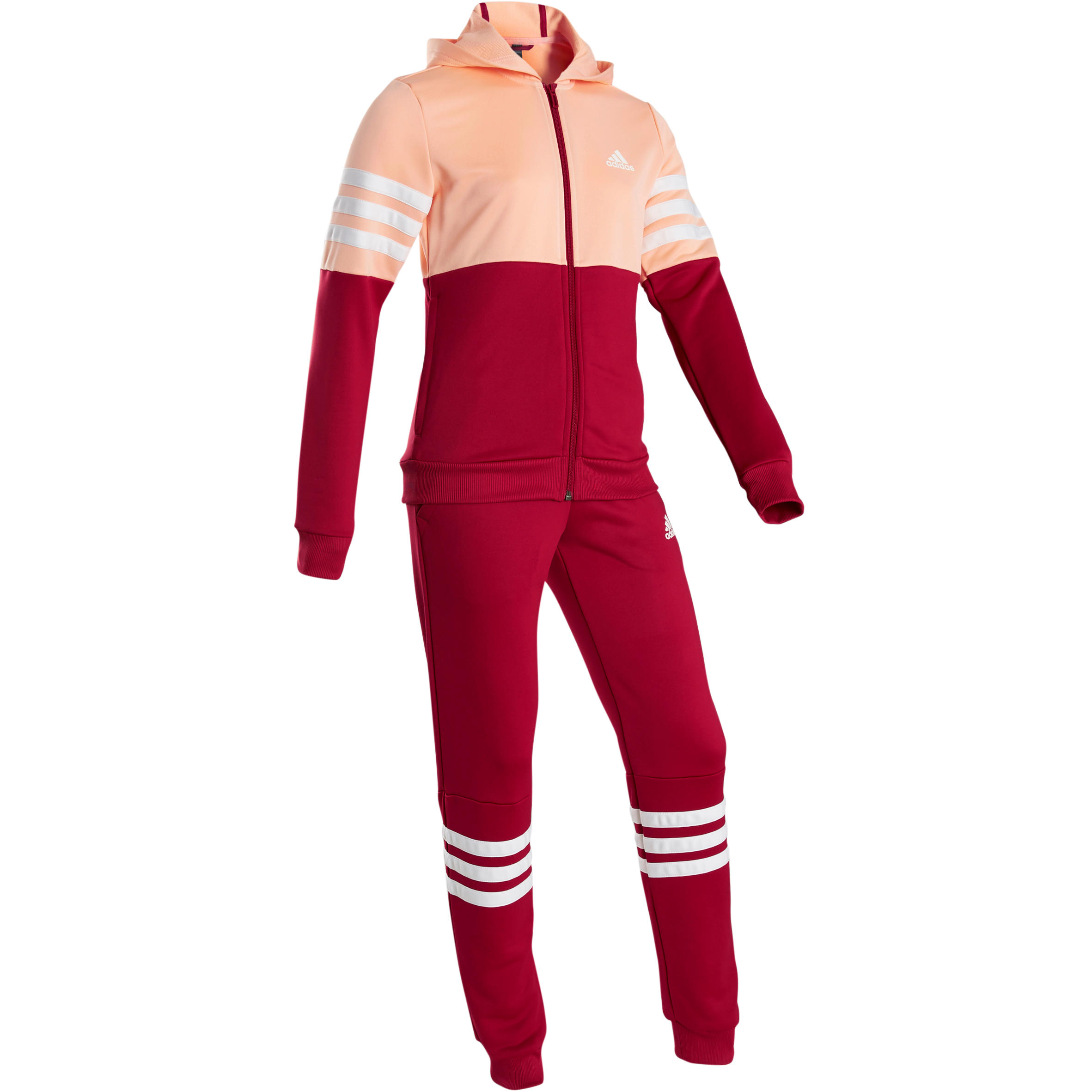 pink adidas tracksuit girls