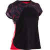 S900 Girls' Breathable Short-Sleeved Gym T-Shirt - Black/Plain Front