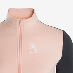 Survêtement Ensemble chaud 100 fille GYM ENFANT rose clair/gris Warmy Zip