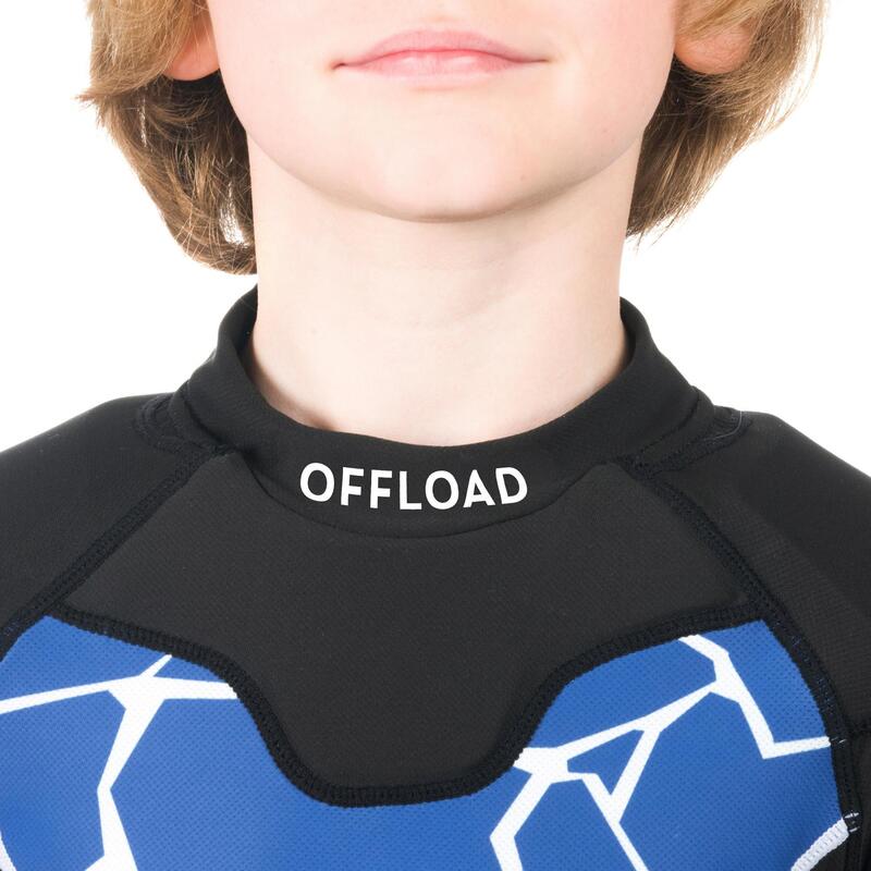 Schoulder pad voor rugby kinderen R500 blauw schildpad