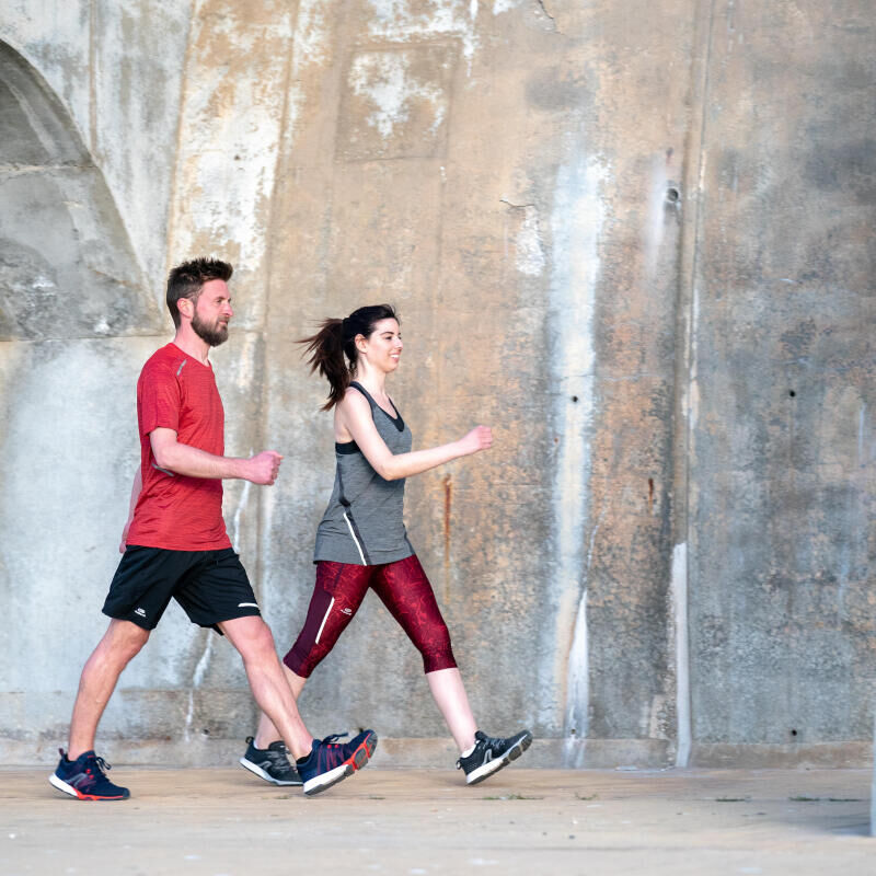 arms movement speed walking