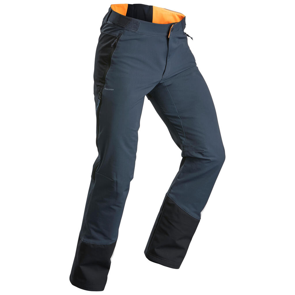 Men’s Warm Water-repellent Stretch Hiking Trousers with Gaiters - SH520 X-WARM  